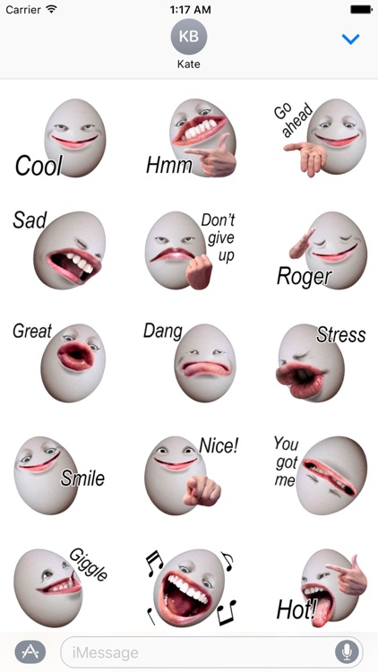 Funny Egg Eggmoji Sticker