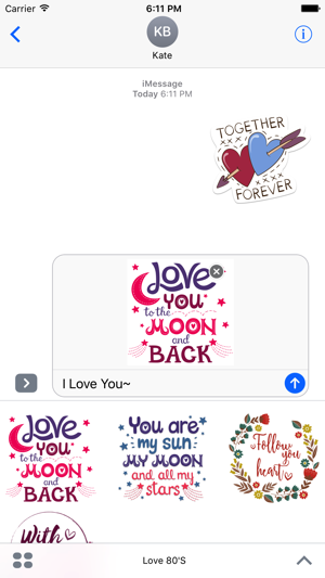 Love Stickers + Quotes - 80's Vintage & Retro Set(圖3)-速報App