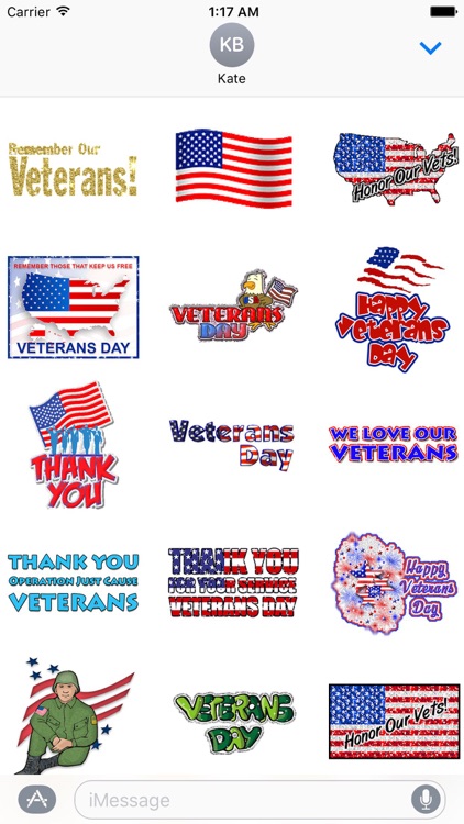 Animated Veterans Day Stickers