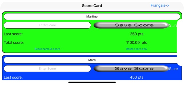 Score Card - Carte de pointage(圖4)-速報App