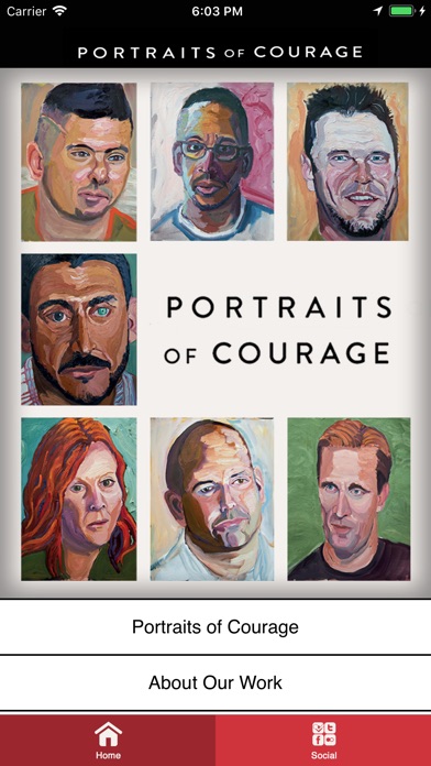 Portraits of Courage Exhibit screenshot 2