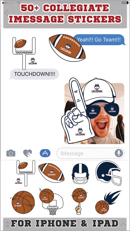 Connecticut Huskies Stickers PLUS