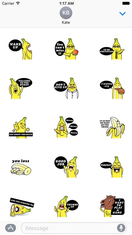 Mr. Banana Emoji Sticker