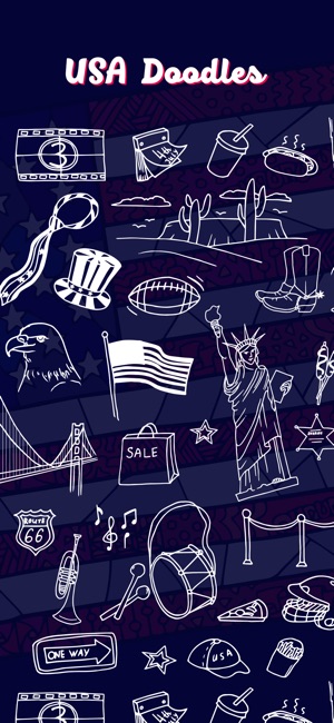 USA Doodles Stickers!!