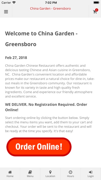 China Garden Greensboro By Obento Limited