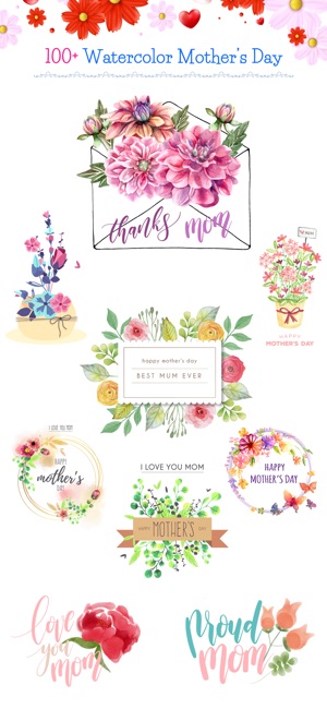 Watercolor Mother's Day Pack