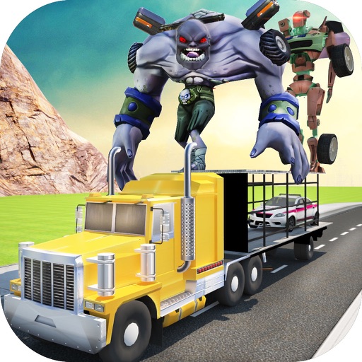 Superhero Car Transporter: Monster Truck icon