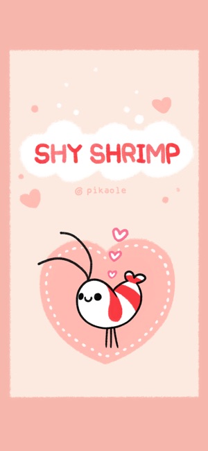 Shy Shrimp sticker