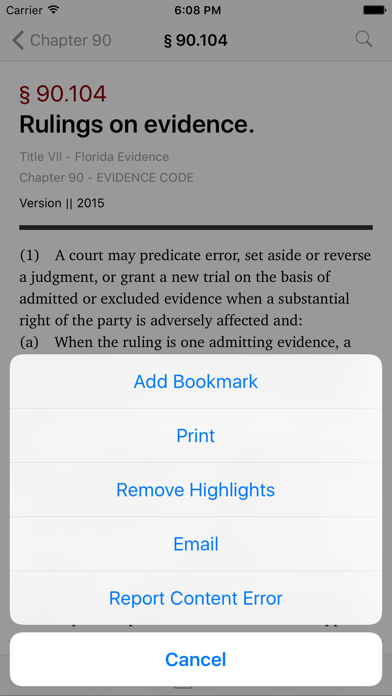 How to cancel & delete Florida Evidence Code (LawStack Series) from iphone & ipad 3
