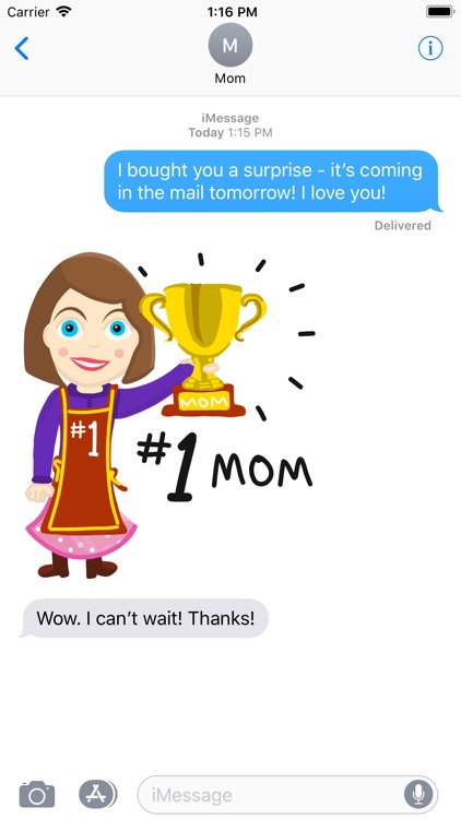 #1 Mom Stickers