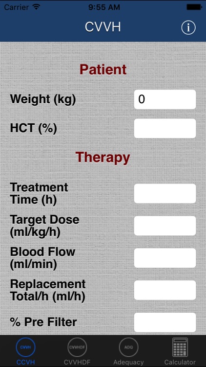 CRRT Calculator