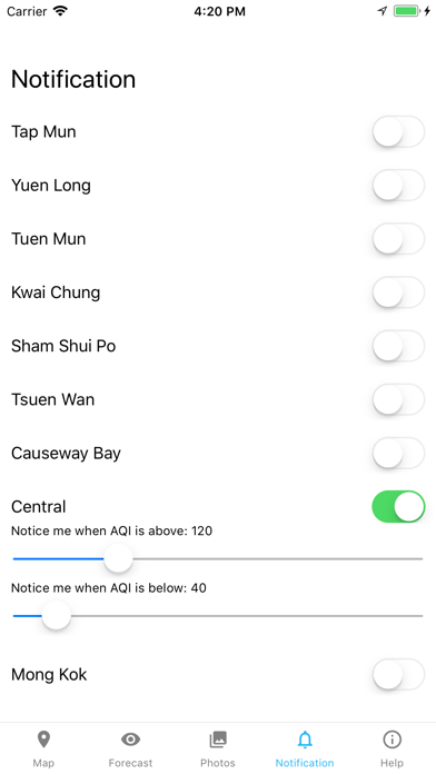 Hong Kong Air Quality AQI/AQHI screenshot 4