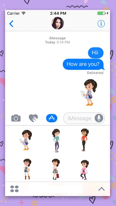 Girl Swag Animated Stickers screenshot 2