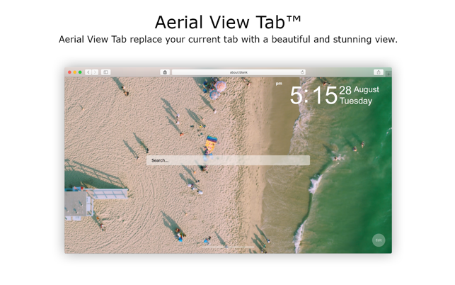 Aerial View Tab for Safari