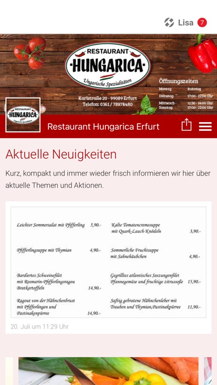 Restaurant Hungarica Erfurt