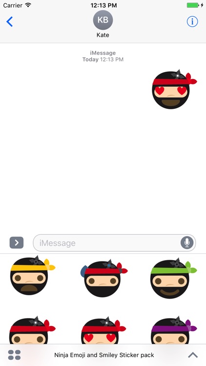 Ninja Emoji and Smiley Sticker pack screenshot-3