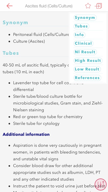 Skyscape Lab Values Mobile App
