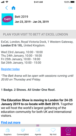 Bett 2019 - Official Event App