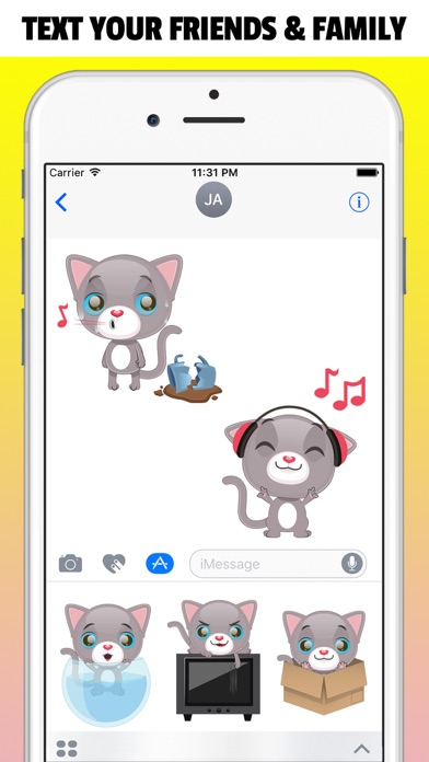 Cute Cat and Kitten Emoji screenshot 2