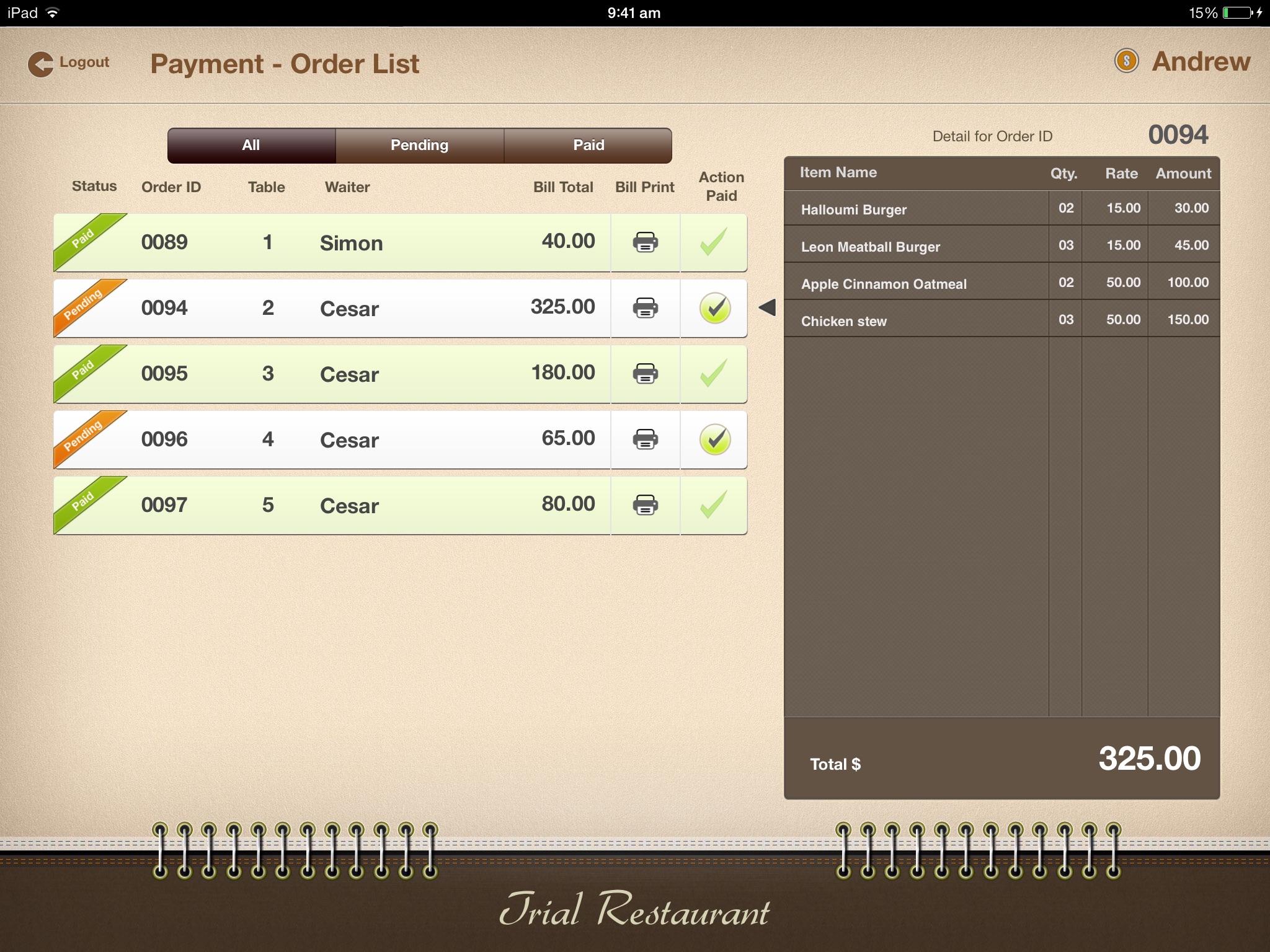 SmartMenu for iPad screenshot 3