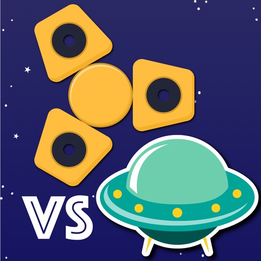 Fudget battle - Glow fidget spinners vs UFO iOS App
