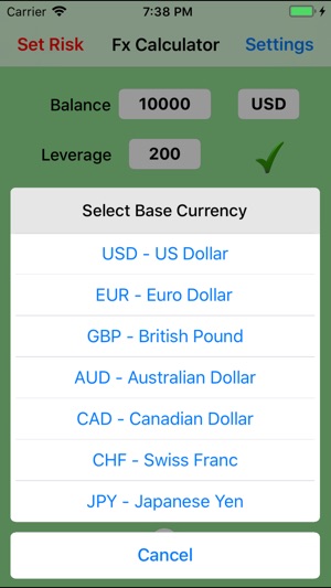 Forex calculator risk