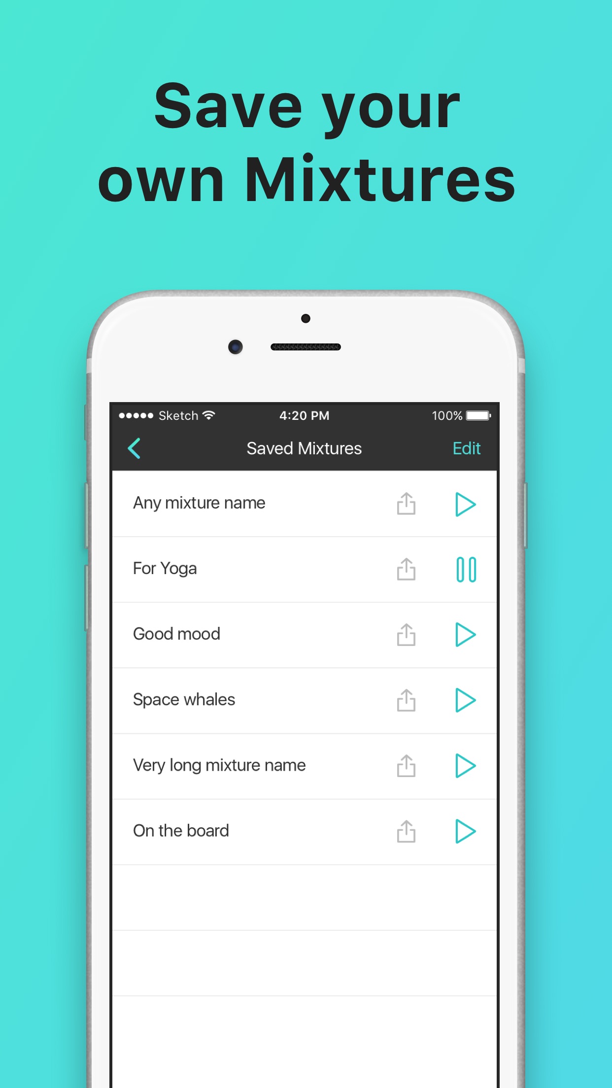 Screenshot do app Noizio — focus, relax, sleep