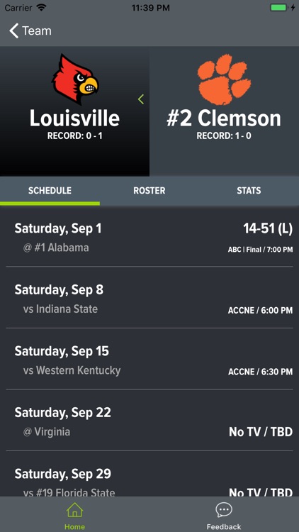 Clemson Football Schedules screenshot-7