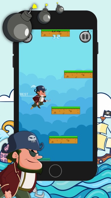 Pirate Tap Jump Adventure screenshot 2