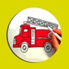 Drawing And Paint Fire Truck Games Coloring