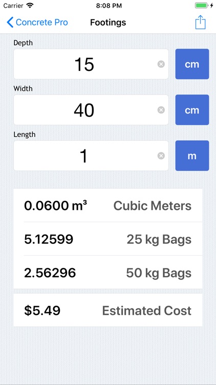 Concrete Pro - Cost Calculator screenshot-4