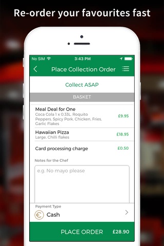 Caspian Pizza App - náhled
