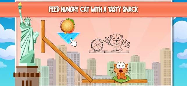 Hungry cat: puzzle for family