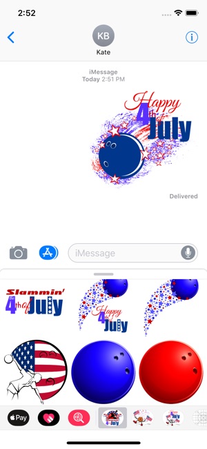 Bowling 4th of July Stickers(圖2)-速報App