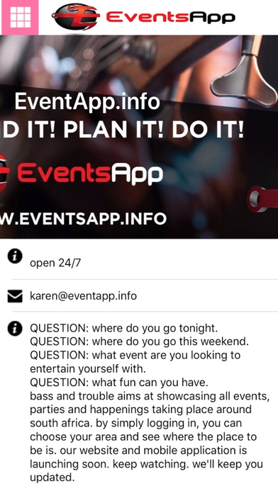 EventsApp. screenshot 2