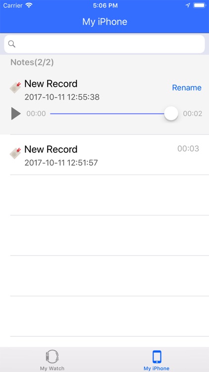 Voice Recorder Run on Watch1&2