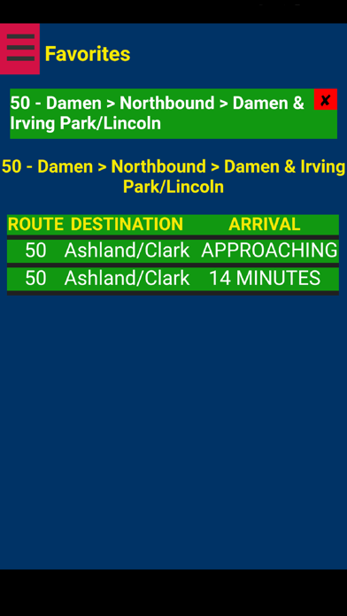 Chicago CTA Bus Tracker screenshot 2