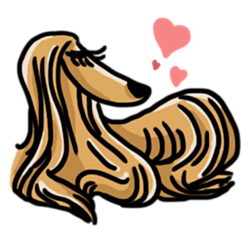 Funny Afghan Hound Dog Sticker icon