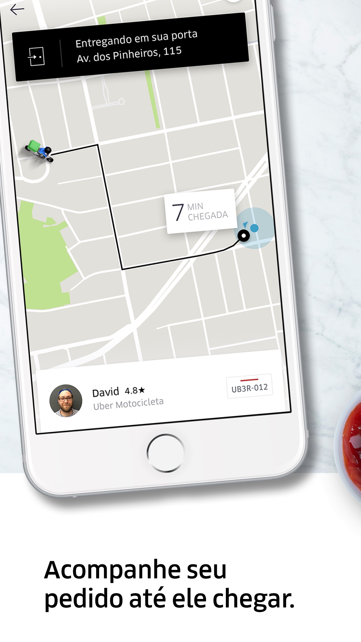 Screenshot do app Uber Eats: entrega de comida
