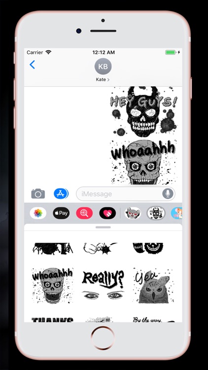 Scary Rocker Skull Stickers