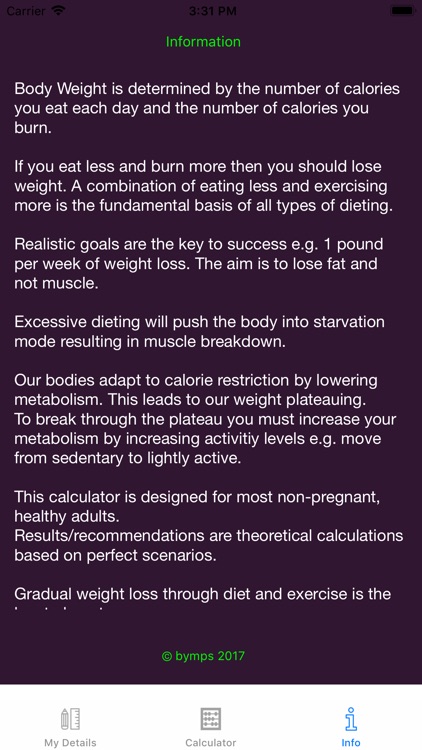 Weight Loss Calorie Calculator screenshot-4