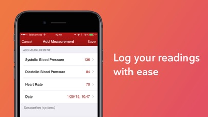 Blood Pressure Assistant - log and monitor blood pressure measurements Screenshot 2