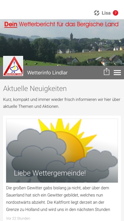 Wetterinfo Lindlar