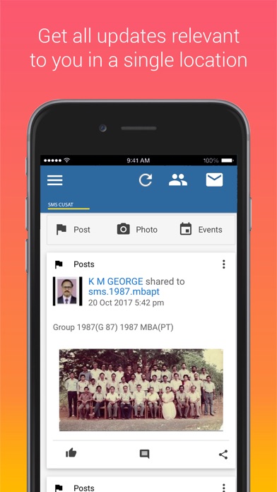 SMS CUSAT Alumni Connect screenshot 2