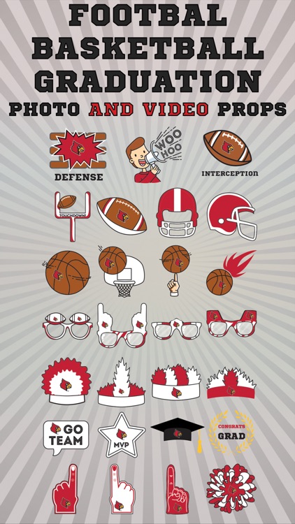 Louisville Cardinals Animated Selfie Stickers