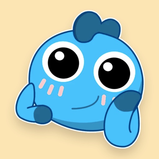 Cute Blue Alien Stickers icon