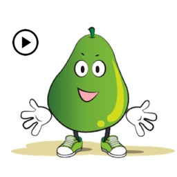 Animated Green Pear Stickers