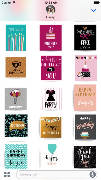 Happy Birthday Stickers & Card