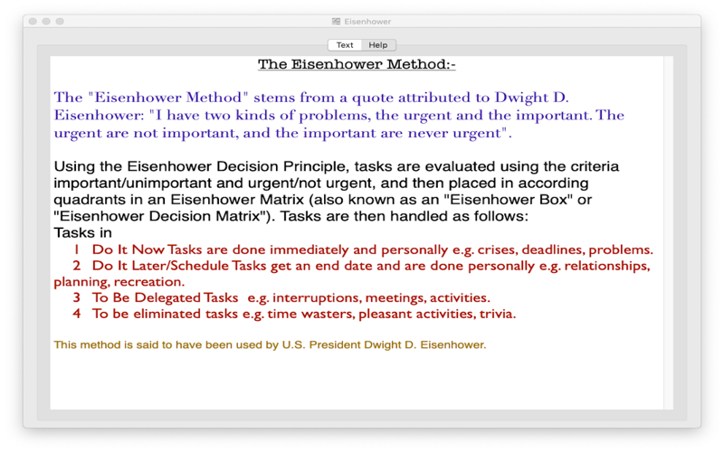 Eisenhower matrix screenshot 2