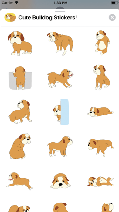 Cute Bulldog Stickers ! screenshot 2